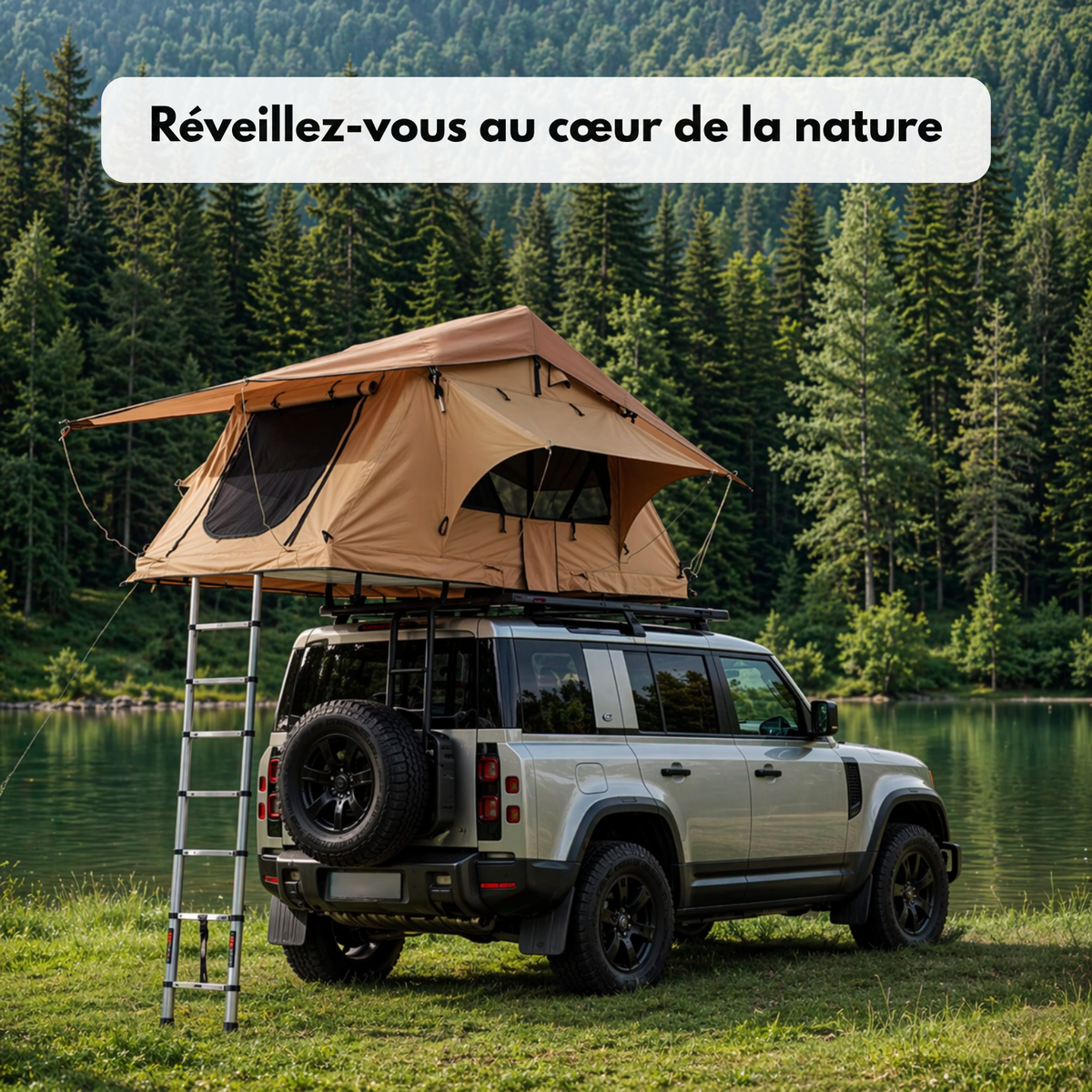 Tente de Toit 3 Places pour Voiture – Format Standard