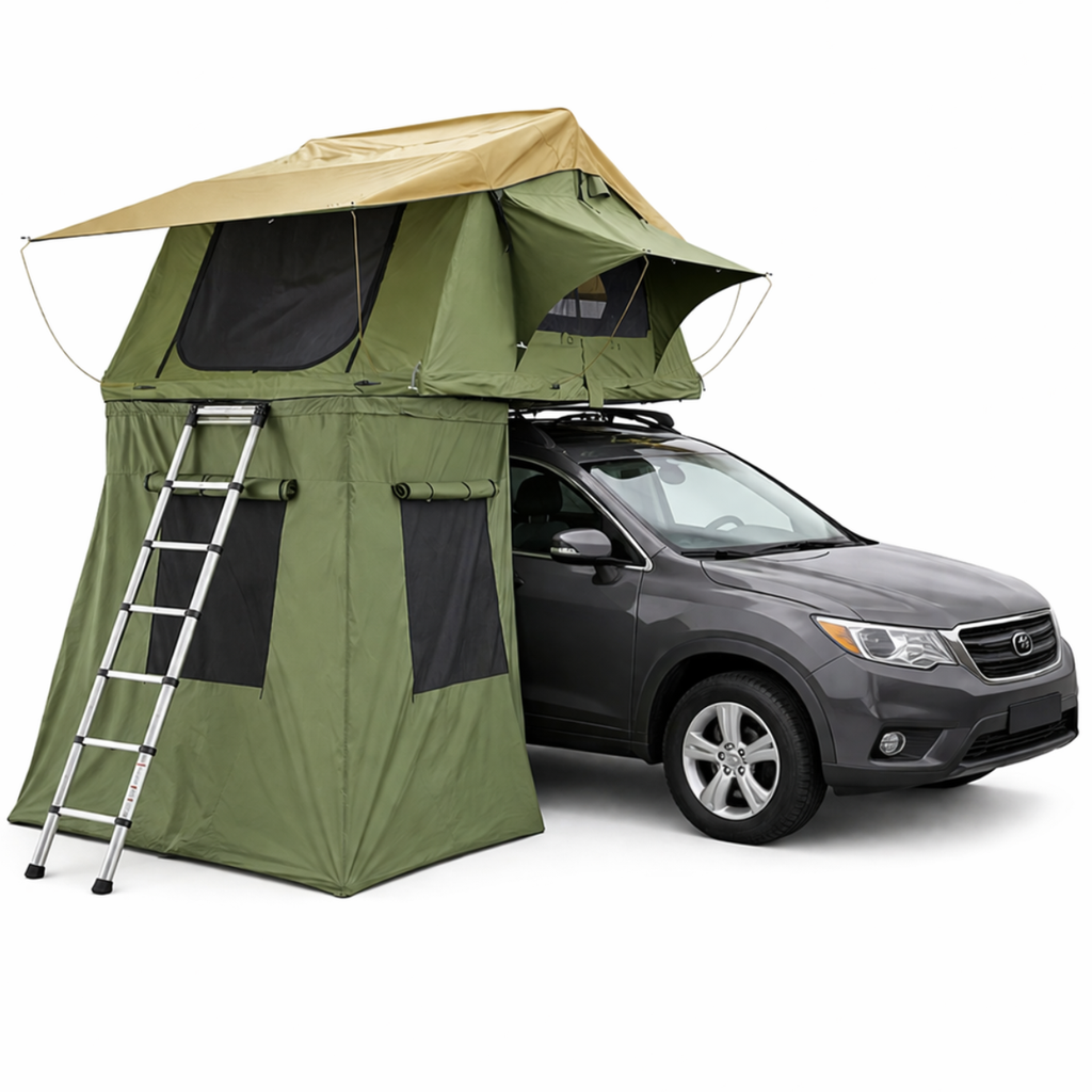 Tente de Toit Extensible 3 Places pour Voiture – Vert