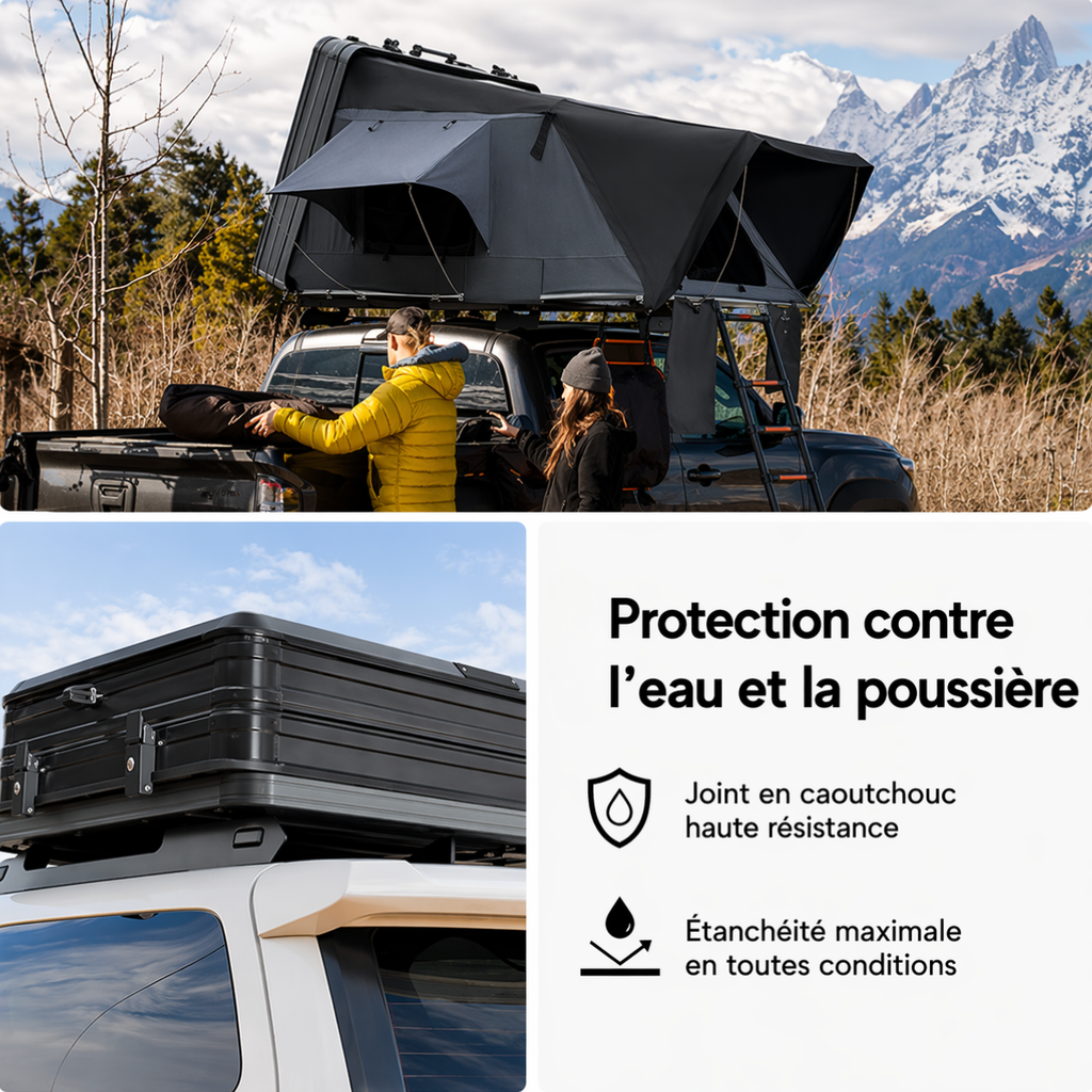Tente de Toit Rigide 2–3 Places pour Voiture - Format standard