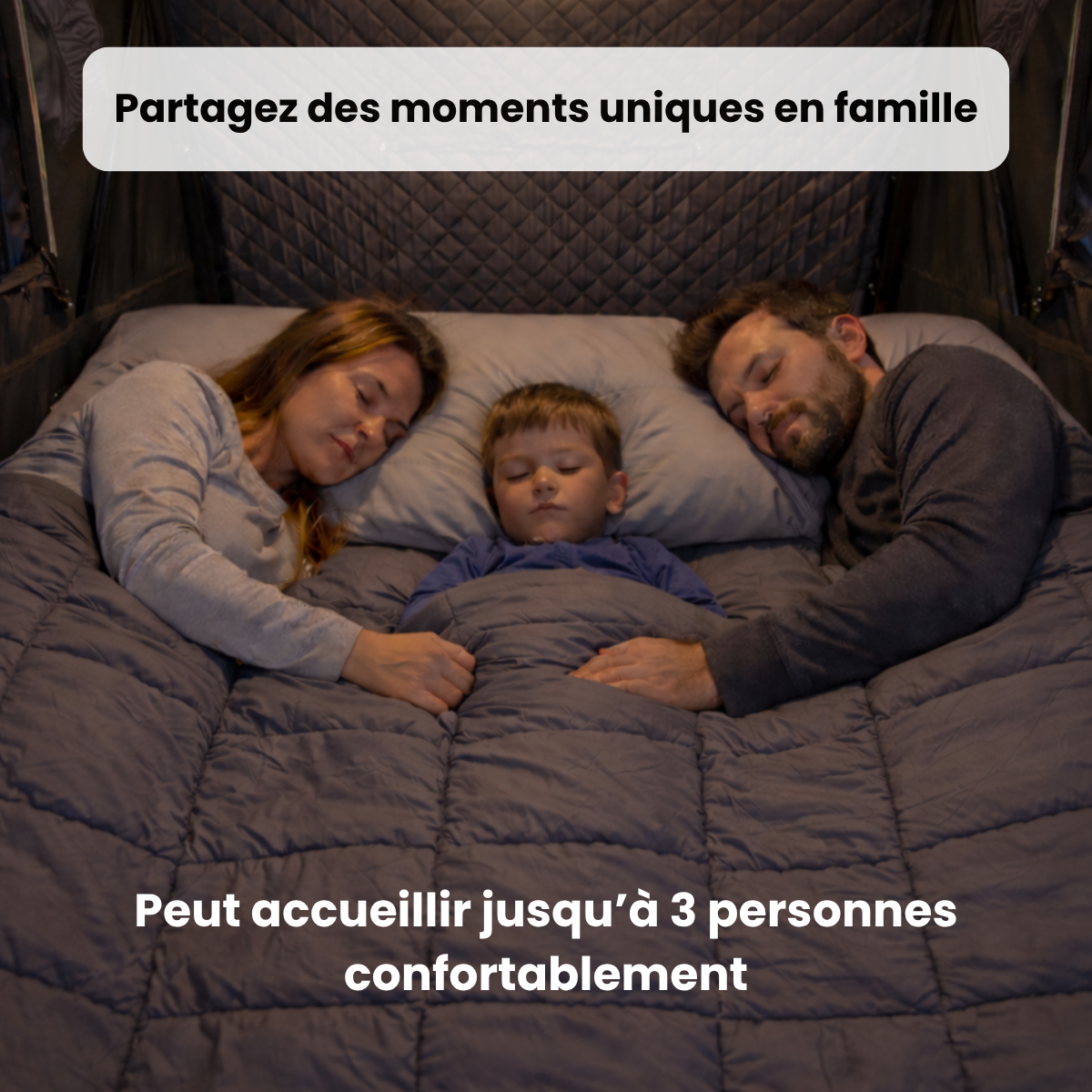 Tente de Toit Rigide 2–3 Places pour Voiture - Format standard