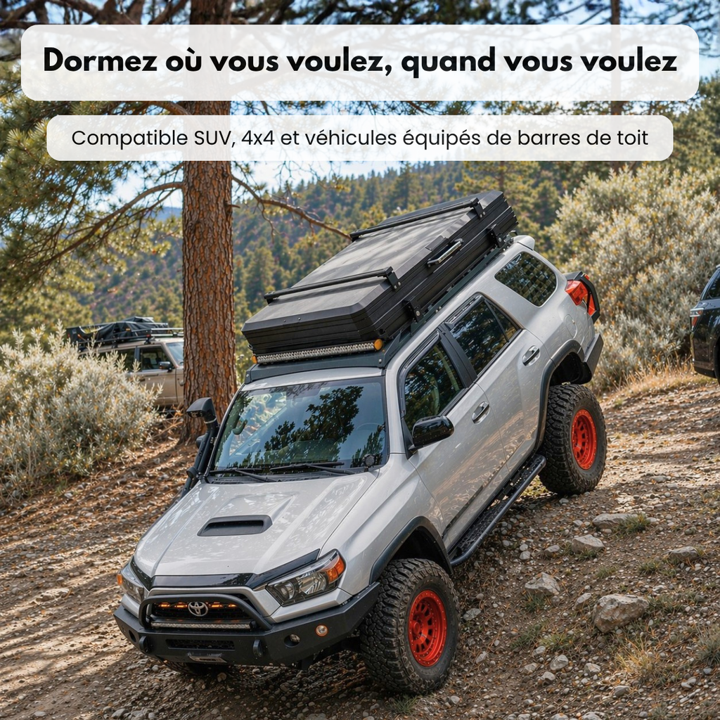 Tente de Toit Rigide 2–3 Places pour Voiture - Format standard