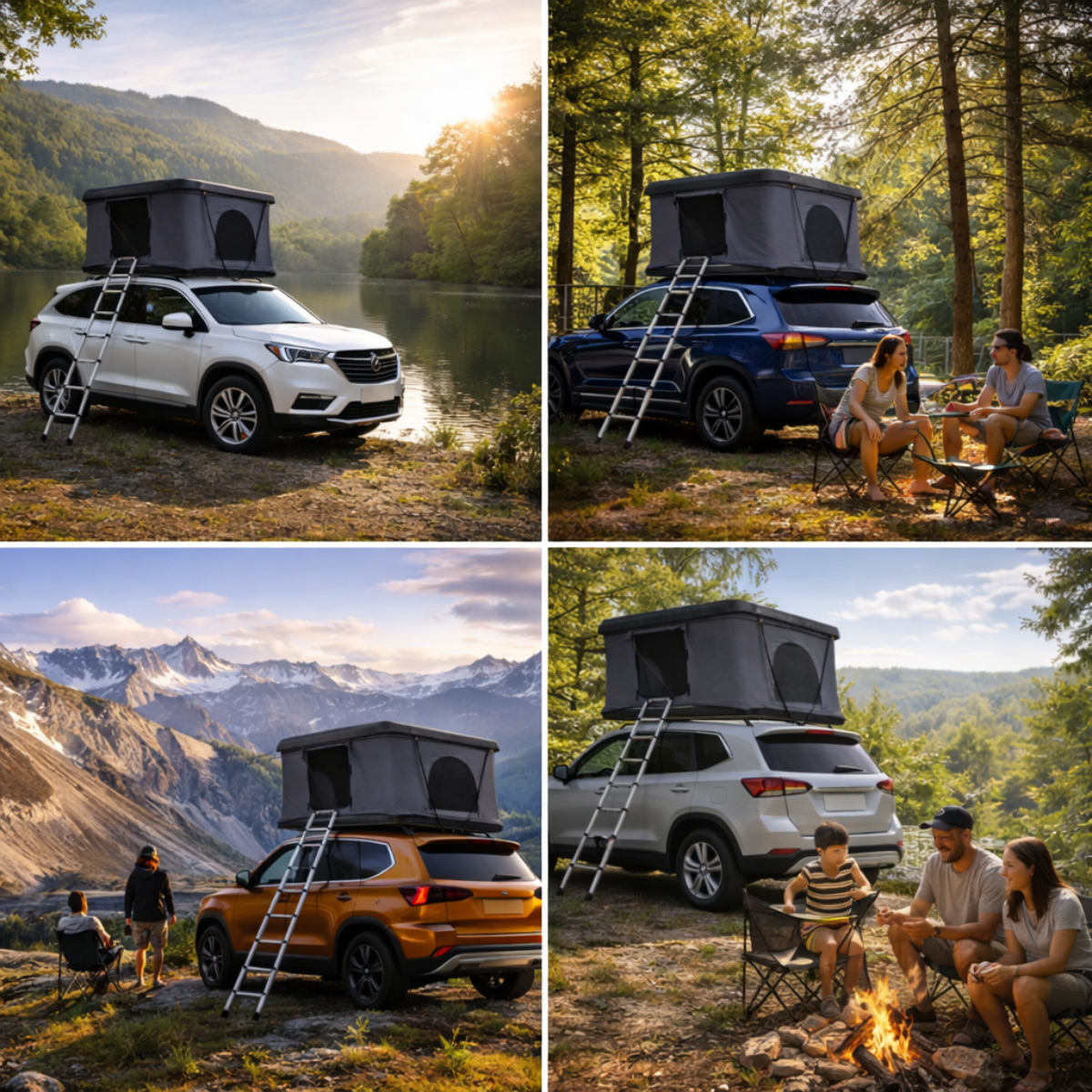 Tente de Toit Rigide 2–3 Places pour Voiture