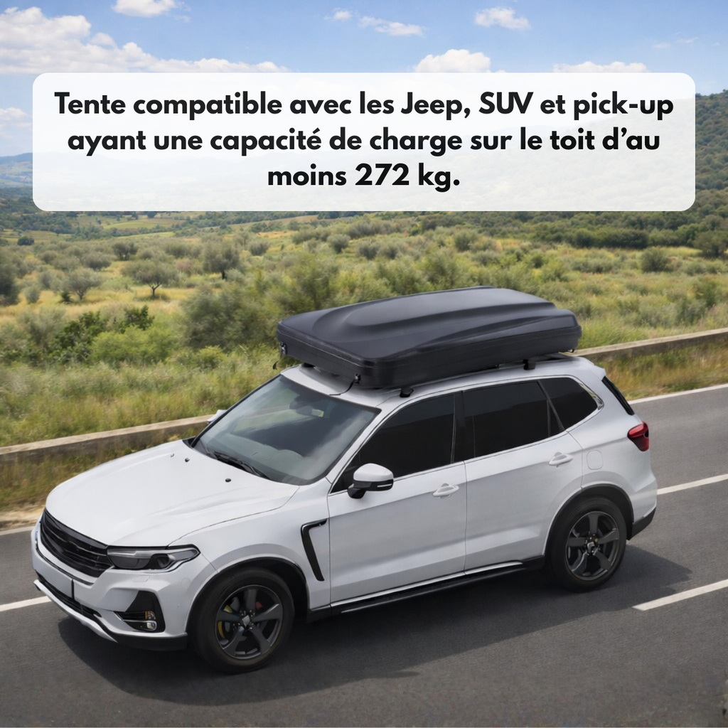 Tente de Toit Rigide 2–3 Places pour Voiture